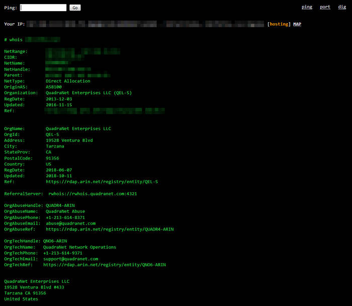 PING.PE：国外VPS服务器IP黑名单检测专业工具网站