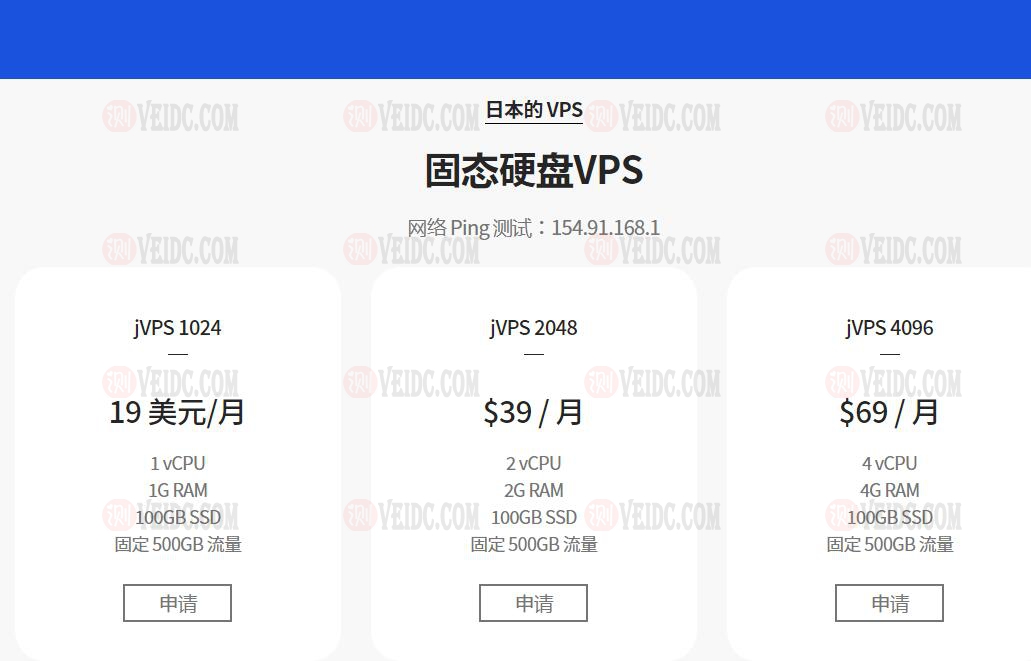 SecureIDC：日本VPS/软银线路/1核/1G内存/100 GB SSD/1Gbps端口月流量500GB/$19/月