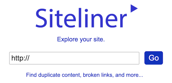 Siteliner中输入网址