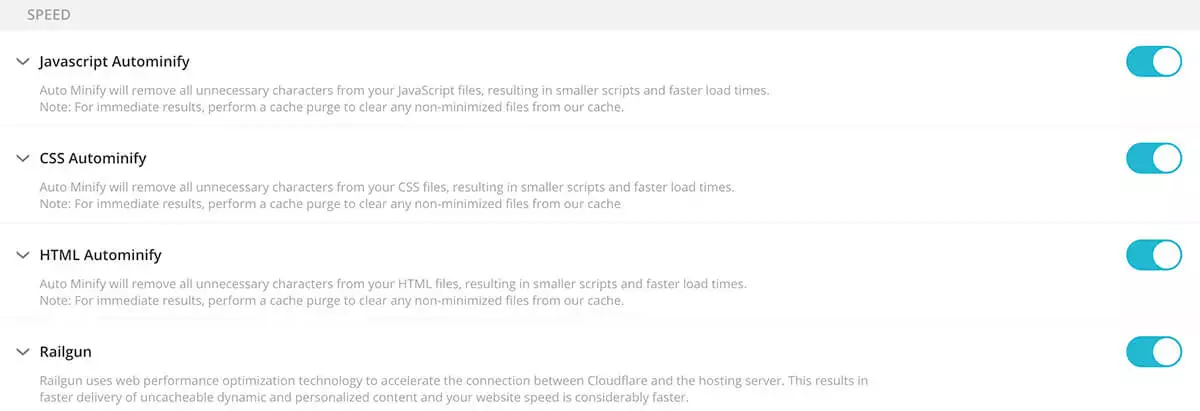 Cloudflare 网站加速设置