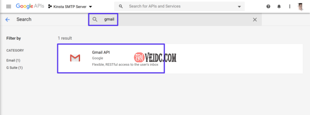 搜索Gmail API