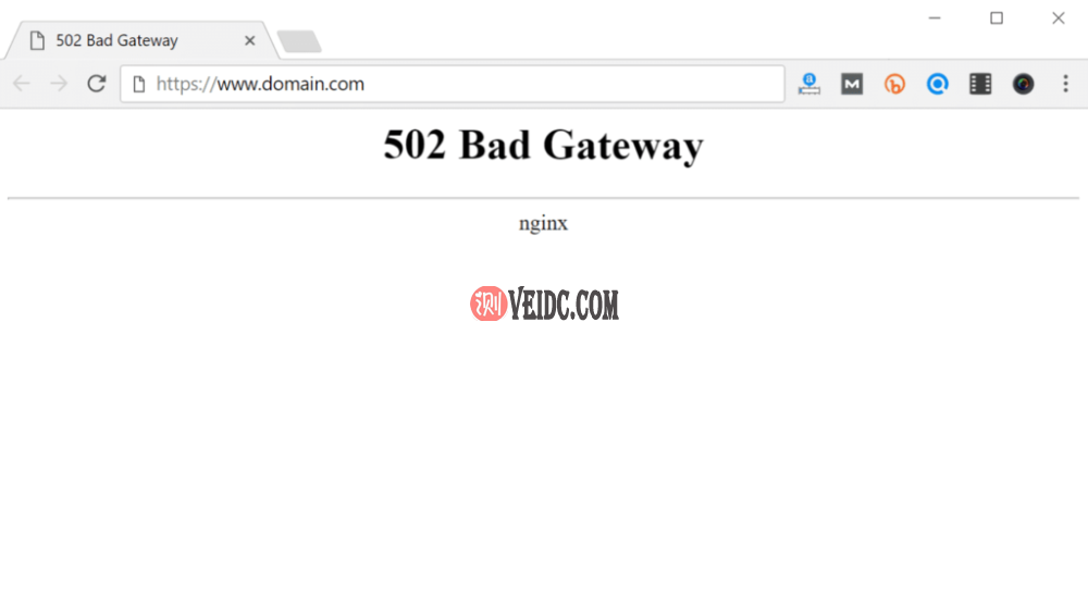 浏览器中的502 Bad Gateway