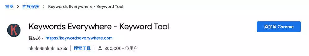 Keywords Everywhere安装