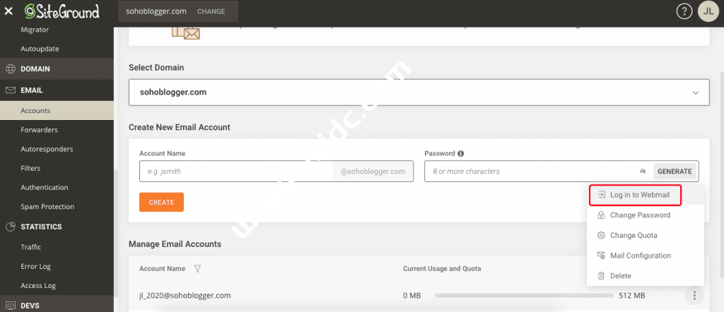 Siteground：2022新版邮箱客户端和网页端设置教程