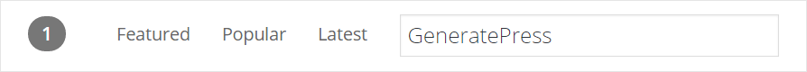 Search for GeneratePress