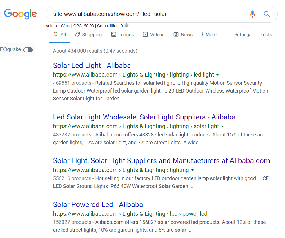 谷歌高级搜索site后的结果页面