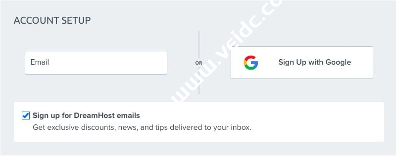 输入您的主要帐户电子邮件地址。