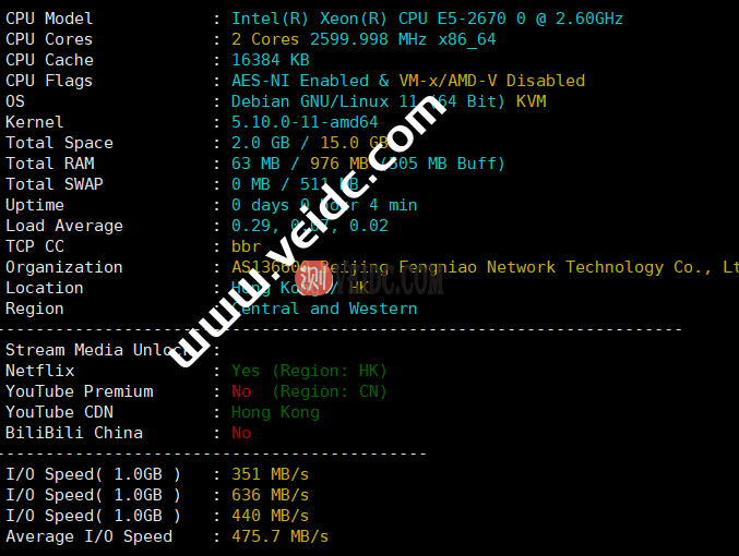 CUBECLOUD(魔方云)：中国香港 Lite VPS 测评分享，1G大带宽月流量1T，39元/月起