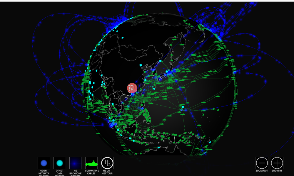 在线查看全球海底光缆分布地图（全球海缆）