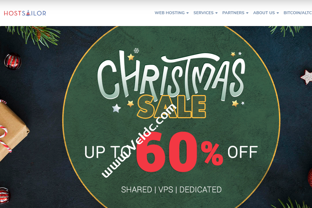 HostSailor：圣诞新年优惠，Linux KVM VPS月付5折，年付4折，独立服务器优惠15%
