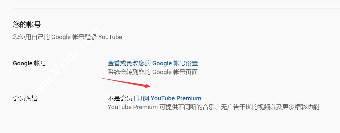 选择订阅youtube premium