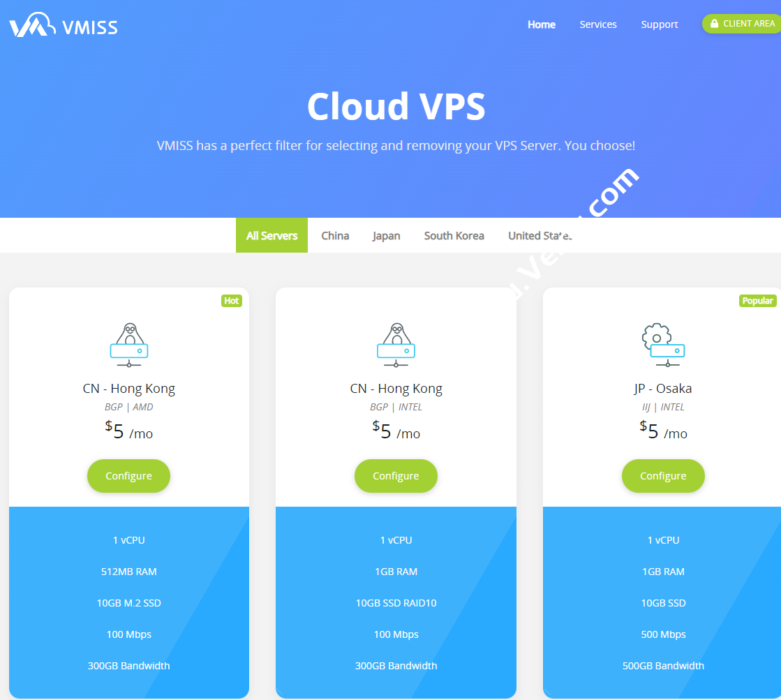 VMISS：香港BGP VPS补货，三网CMI，8折优惠，月付21元起