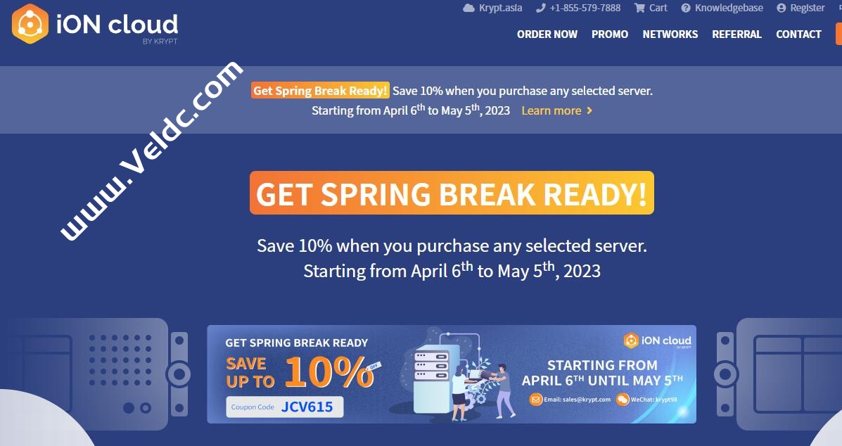 ION Cloud：4月春季优惠促销，美国多机房VPS限量月付9折