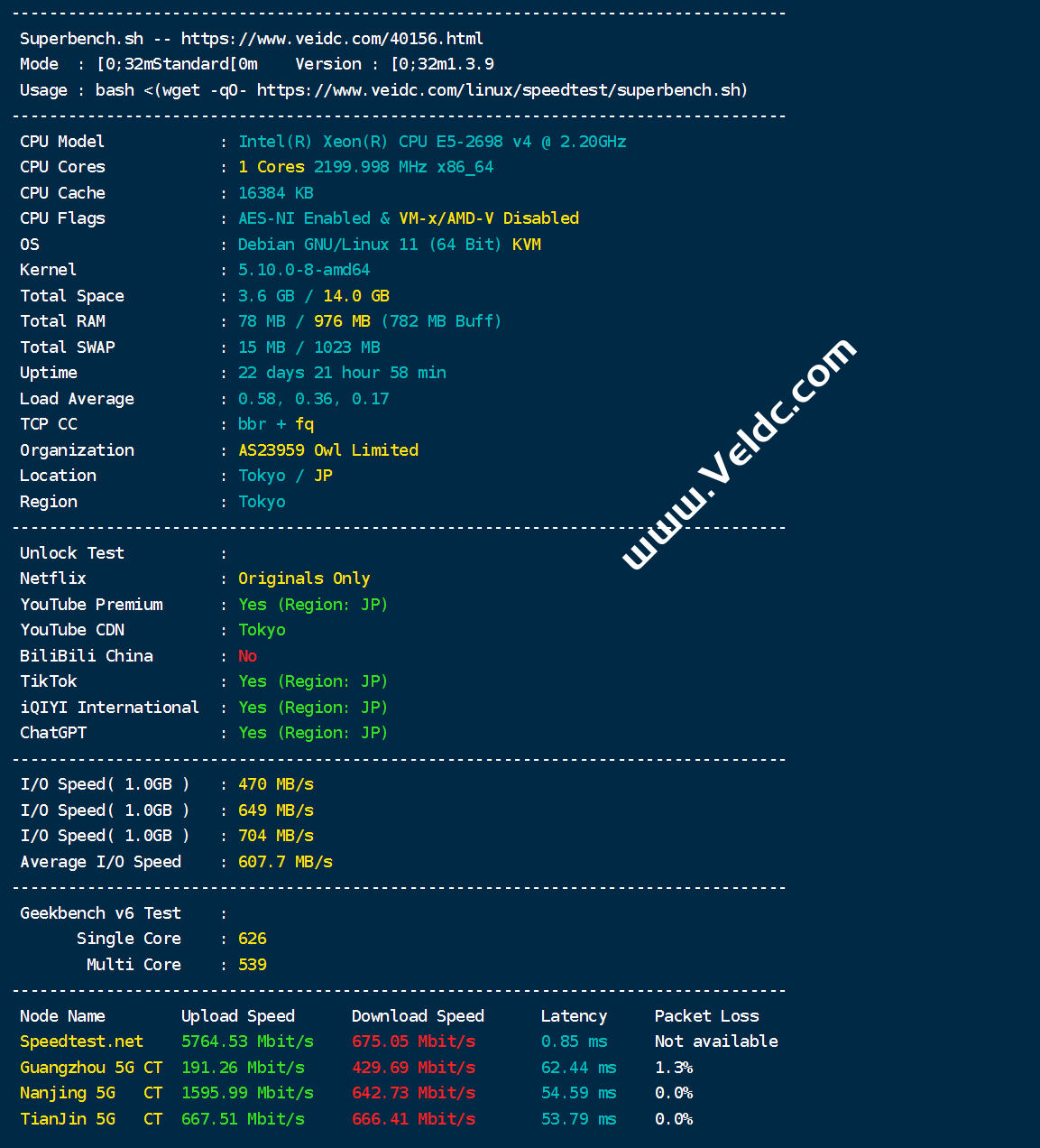 Linux 测试脚本更新，更新Geekbench版本至v6、增加ChatGP API解锁测试