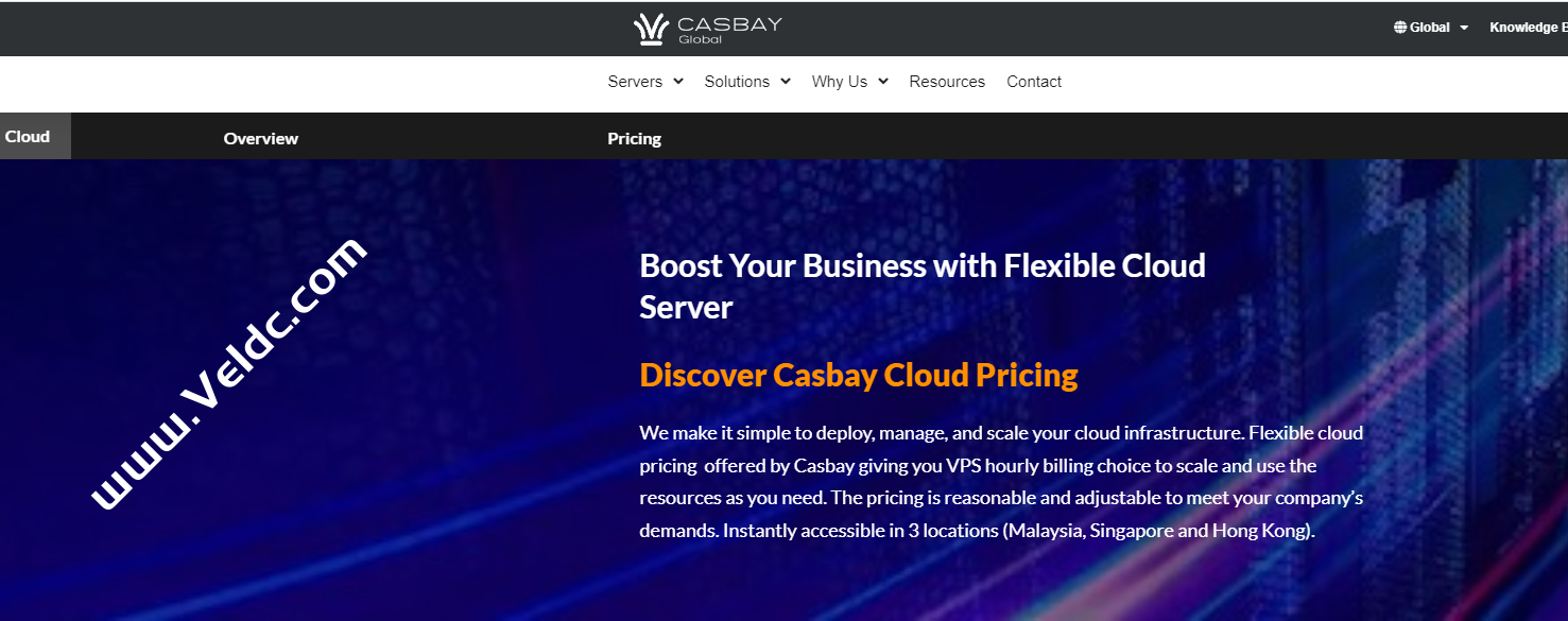 Casbay：马来西亚云服务器，另可选新加坡和香港机房，100Mbps不限流量，支持按小时计费，月付14.60起