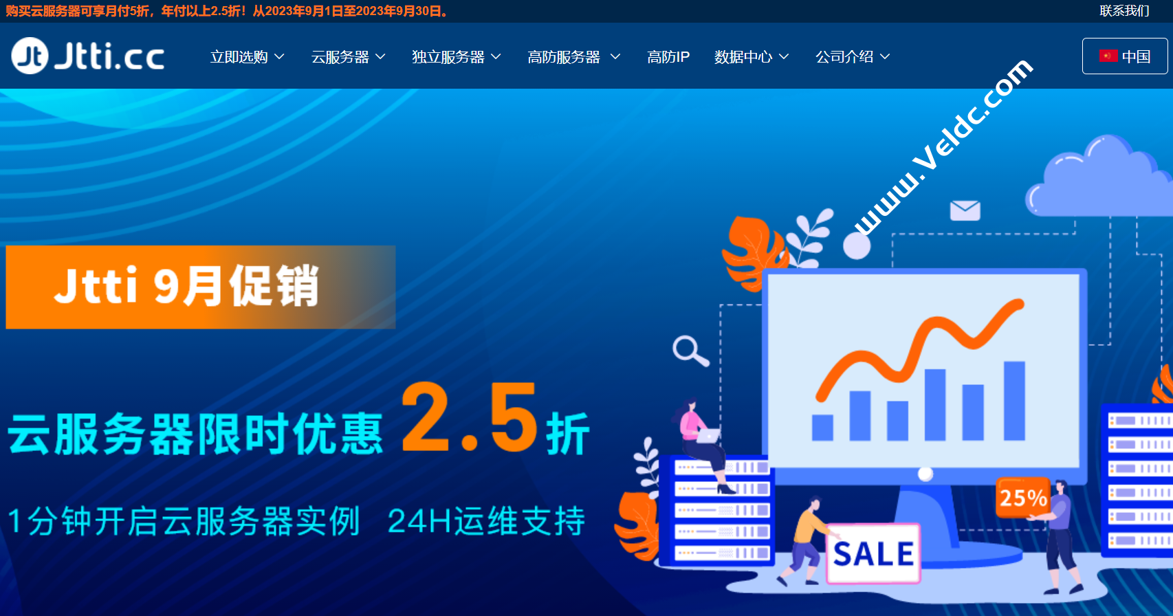 Jtti：香港/新加坡/美国云服务器2.5折促销，CN2三网直连/免费换IP/解锁流媒体，折后月付$2.4起