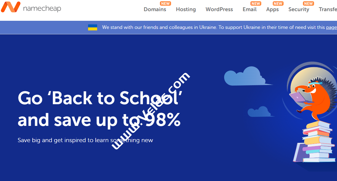 Namecheap：‘Back to School’重返学校优惠促销，域名高达98%折扣 /.store域名低至$0.98/年