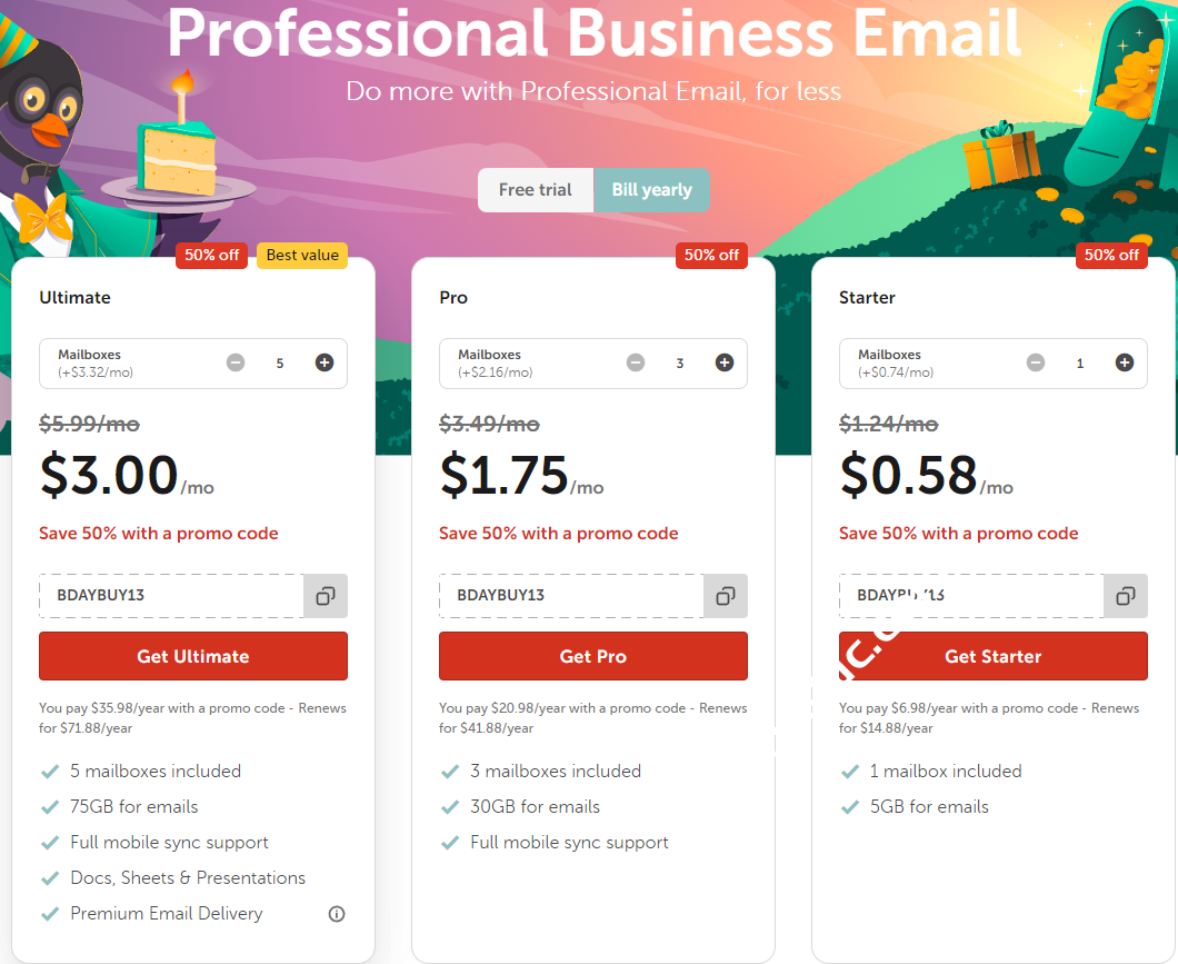 NameCheap：企业邮箱五折优惠，年付50元即可拥有自建域名邮箱