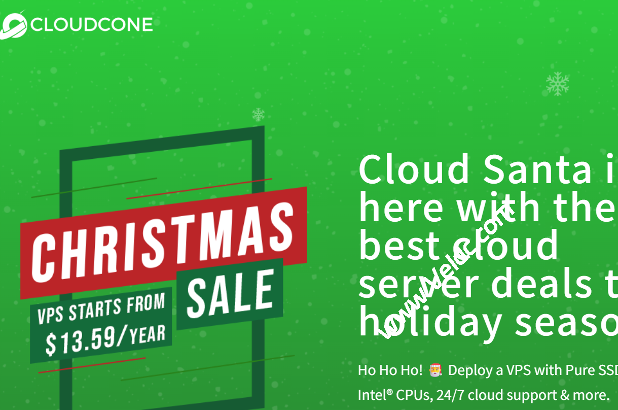 CloudCone：年终促销，美国VPS年付$9.99起，1核/1GB/50GB HDD/1Gbps@1TB，洛杉矶DC1机房-国外主机测评