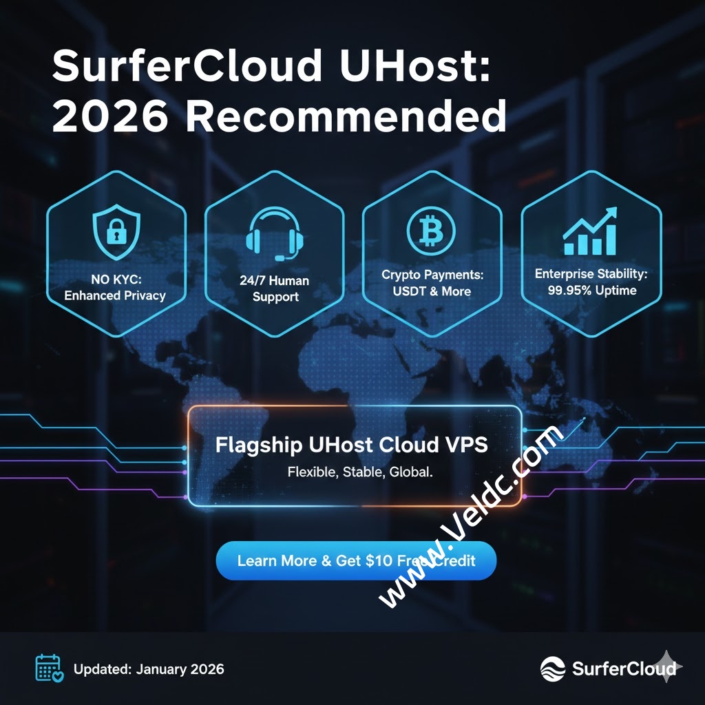 SurferCloud:UHost 弹性云服务器打造全球顶尖“隐私级”云体验,无需 KYC 验证/虚拟币支付-国外主机测评