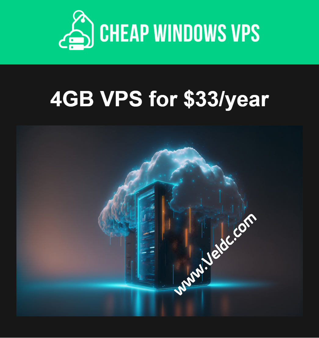 CheapWindowsVPS:便宜年付VPS促销,2核/4GB/60GB NVMe,1Gbps@3TB,年付$33起,可选美国/加拿大/欧洲等6个机房-国外主机测评