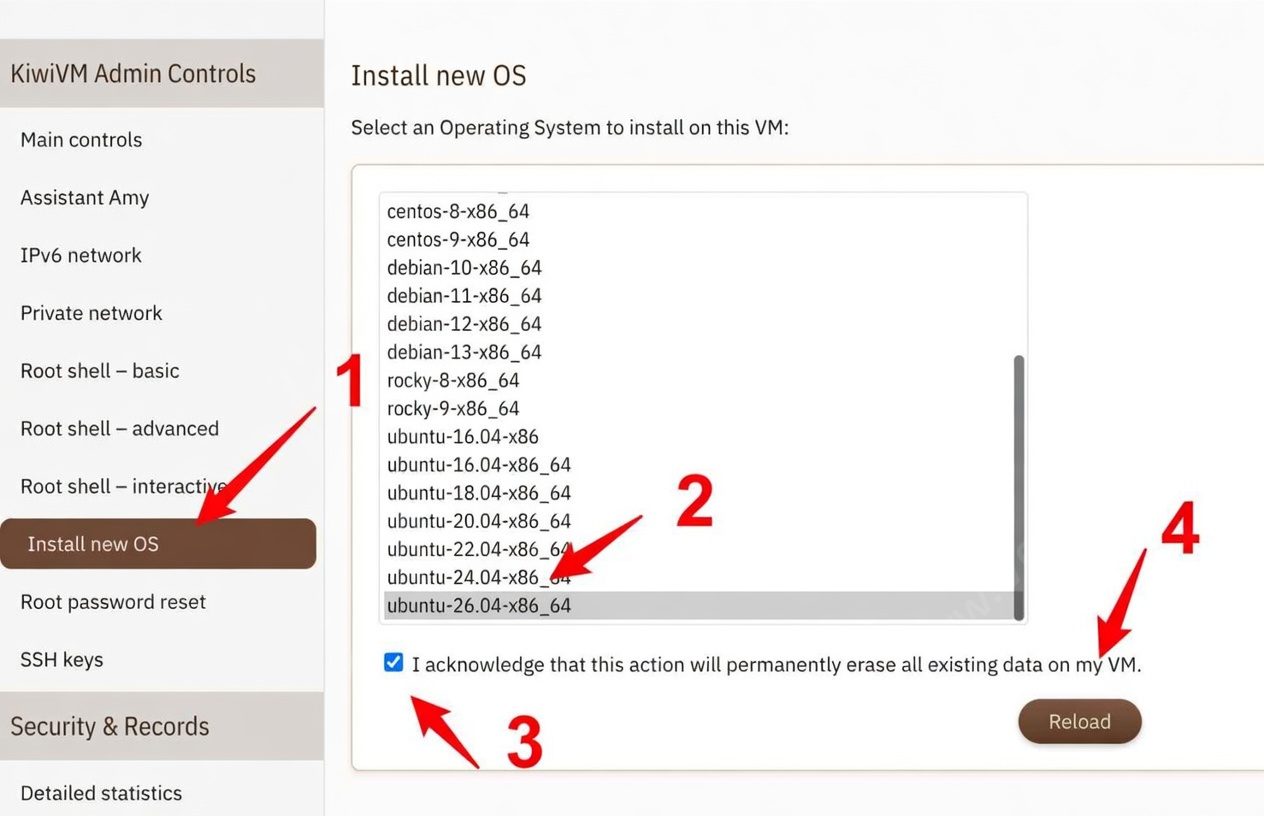 搬瓦工已支持 Ubuntu 26.04,KiwiVM后台一键安装教程与版本选择建议-国外主机测评