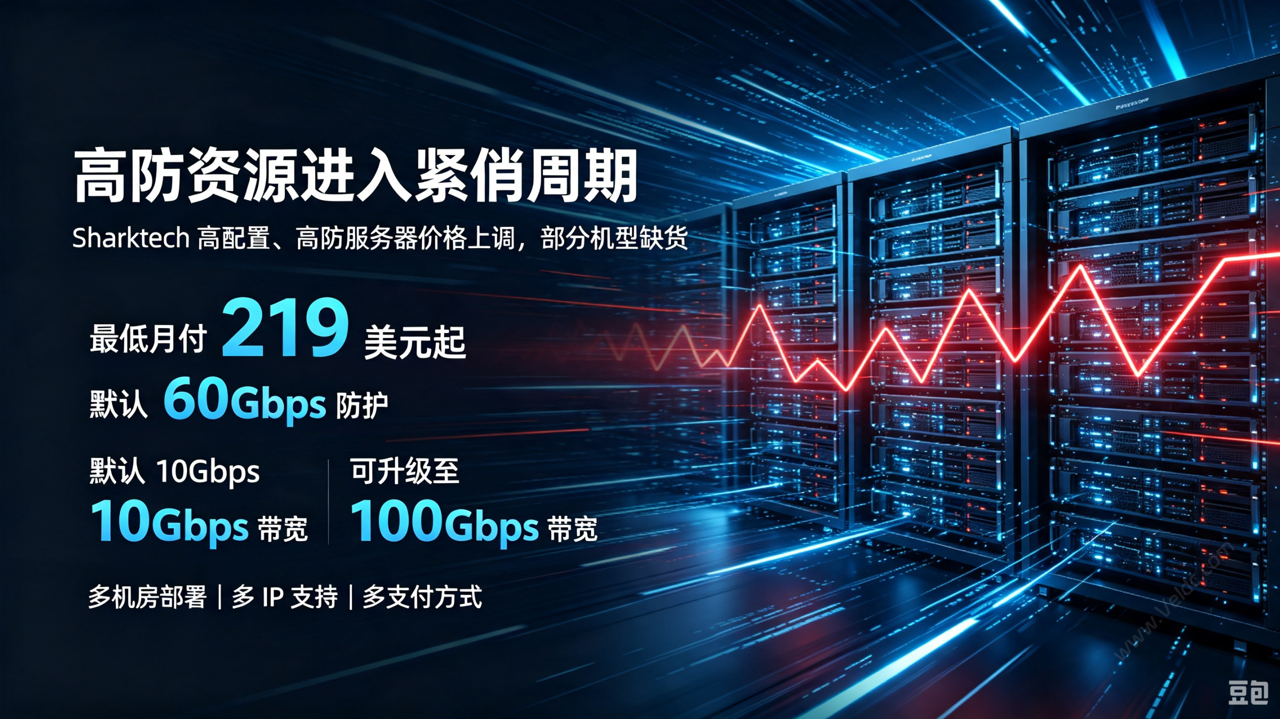 Sharktech:独立服务器价格上调,2*E5-2695v4/64GB内存/2TB NVMe/10~100GGbps带宽/DDoS防御,月付$219起,可选洛杉矶/拉斯维加斯/芝加哥/丹佛/荷兰机房-国外主机测评