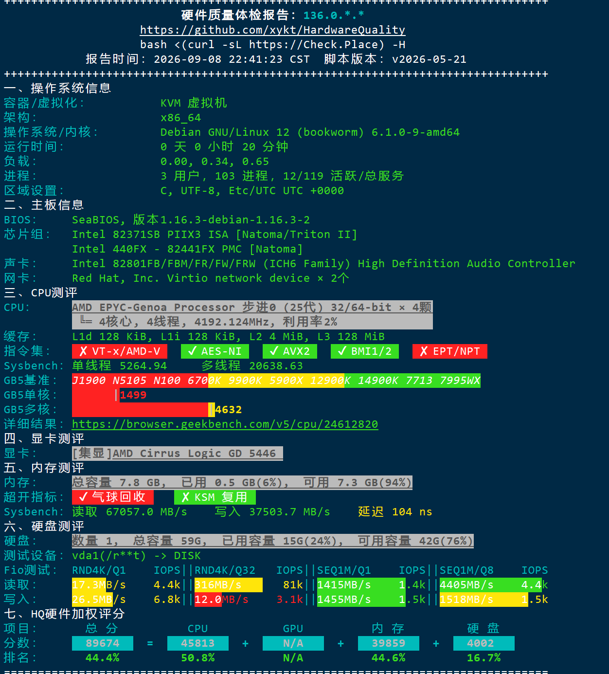 BaseTest:NodeQuality + TcpQuality 一体化 VPS 测试脚本-国外主机测评