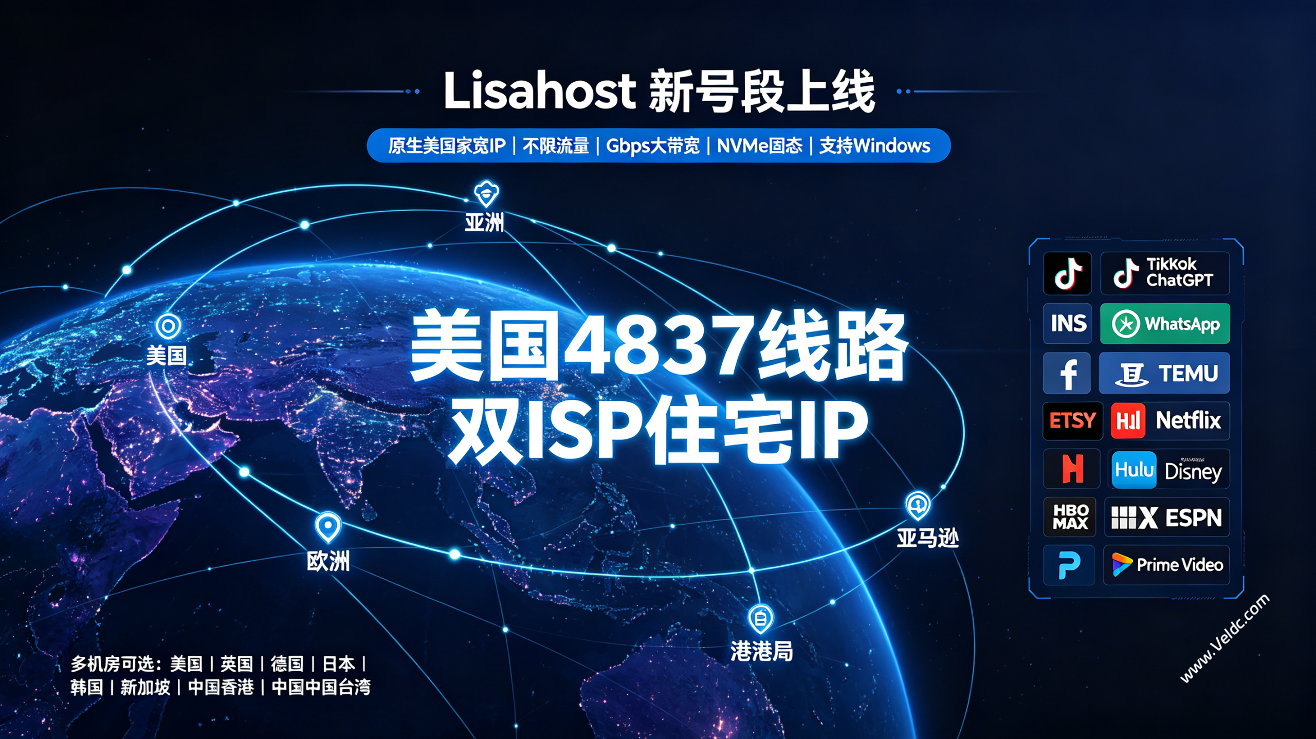 lisahost:美国4837双ISP住宅IP大带宽VPS全新IP段上线,最高1Gbps大带宽,解锁AI全家桶/运营海外电商社媒,月付61元起-国外主机测评